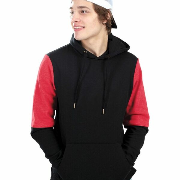 Holloway Men's All-American Team Fleece Colorblocked Hooded Sweatshirt 222581 Men's All-American Team Fleece Colorblocked Hooded Sweatshirt Thumbnail