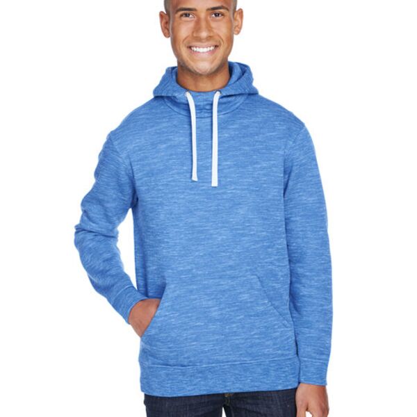 J. America Adult Melange Fleece Pullover Hooded Sweatshirt JA8677 Adult Melange Fleece Pullover Hooded Sweatshirt Thumbnail