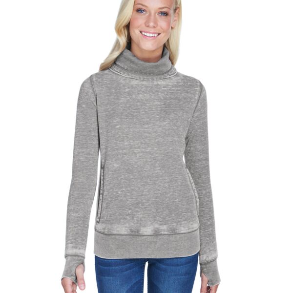 J. America Ladies' Zen Fleece Cowl Neck JA8930 Ladies' Zen Fleece Cowl Neck Thumbnail