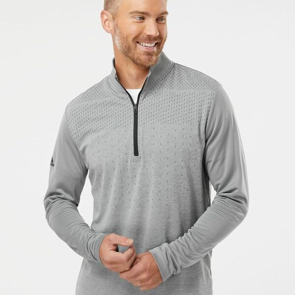 Adidas Men's Ultimate365 Heather Block Printed Quarter-Zip Pullover A522 Men's Ultimate365 Heather Block Printed Quarter-Zip Pullover Thumbnail