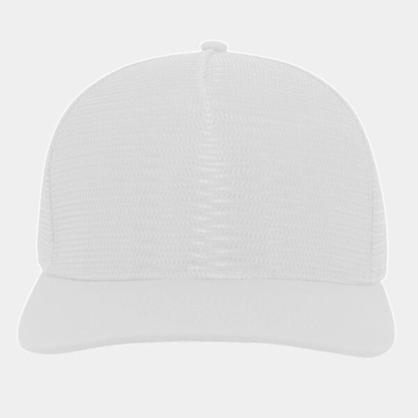 Pacific Headwear 5-Panel Mesh Overlay Trucker Snapback P724 5-Panel Mesh Overlay Trucker Snapback Thumbnail