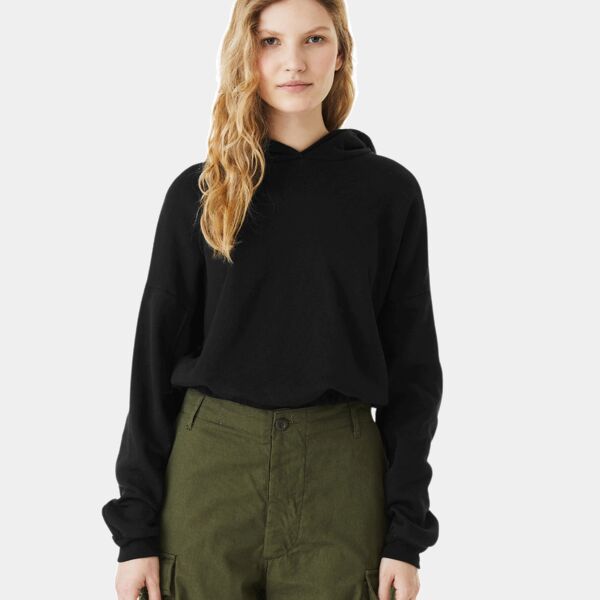 Ladies' Sponge Fleece Cinched Bottom Hooded Sweatshirt Thumbnail