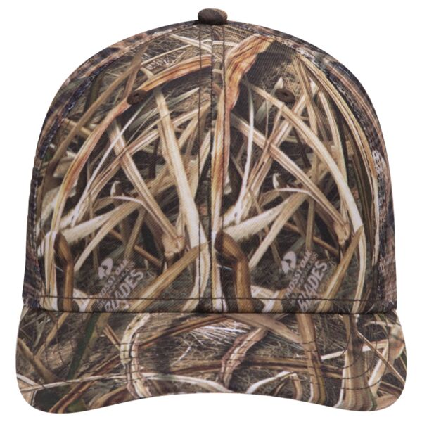 OTTO Cap OTTO CAP Mossy Oak Camouflage Superior Polyester Twill 6 Panel Low Profile Mesh Back Trucker Hat 171-1292 OTTO CAP Mossy Oak Camouflage Superior Polyester Twill 6 Panel Low Profile Mesh Back Trucker Hat Thumbnail