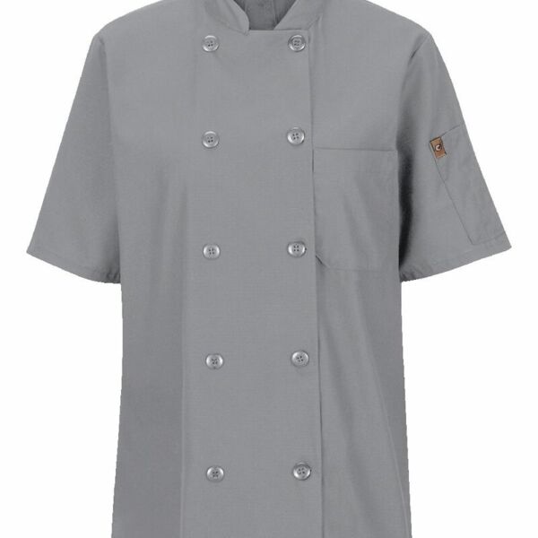 Chef Designs Women's Mimixâ„¢ Short Sleeve Chef Coat with OilBlok 045X Women's Mimixâ„¢ Short Sleeve Chef Coat with OilBlok Thumbnail