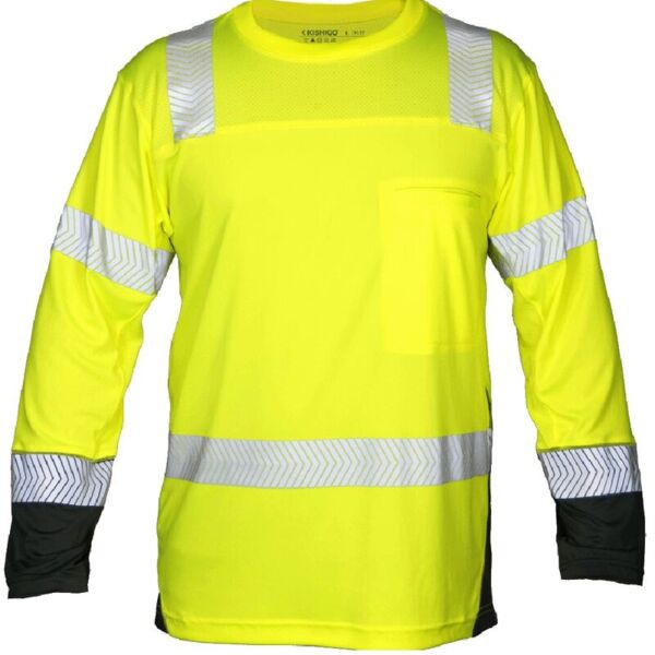 Kishigo Unisex Premium Black Series® Cool Touch Class 3 Long Sleeve T-Shirt 9177 Unisex Premium Black Series® Cool Touch Class 3 Long Sleeve T-Shirt Thumbnail