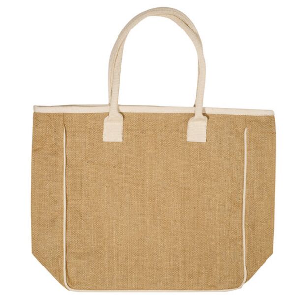Prime Line Seville Jute & Canvas Tote Bag LT-3002 Seville Jute & Canvas Tote Bag Thumbnail