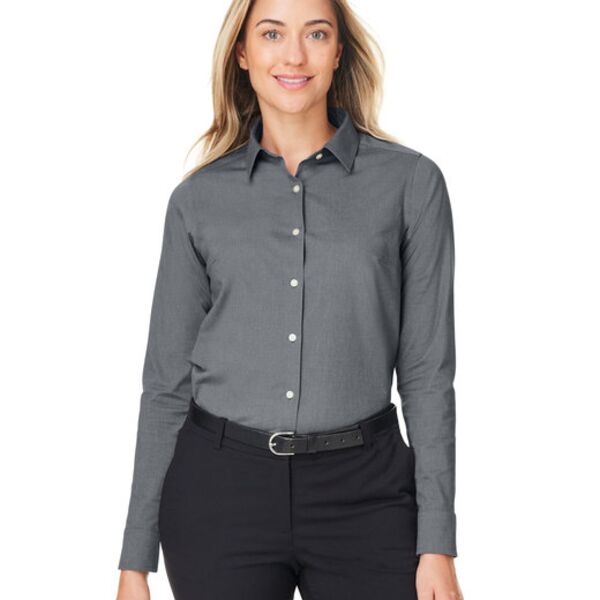 Devon & Jones CrownLux Performance® Ladies' Spencer Poplin Shirt DG505W CrownLux Performance® Ladies' Spencer Poplin Shirt Thumbnail