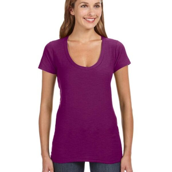 J. America Ladies' V-Neck Slub T-Shirt JA8169 Ladies' V-Neck Slub T-Shirt Thumbnail