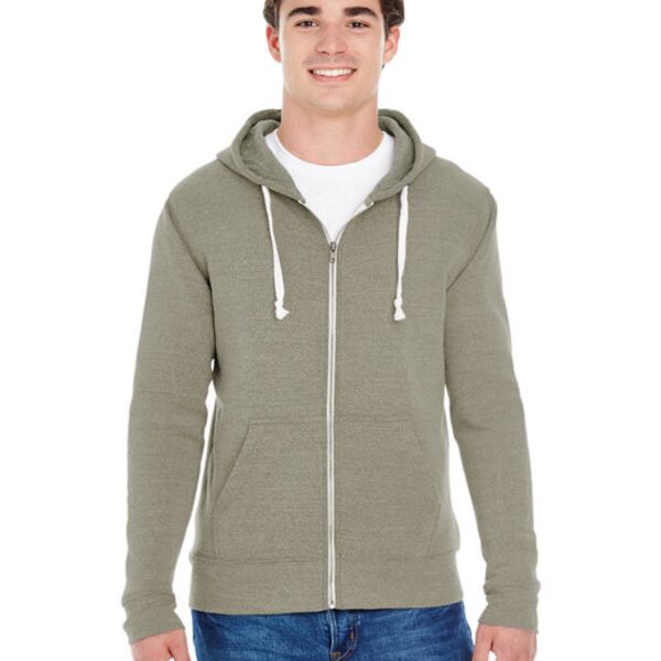 J. America Adult Triblend Full-Zip Fleece Hooded Sweatshirt JA8872 Adult Triblend Full-Zip Fleece Hooded Sweatshirt Thumbnail