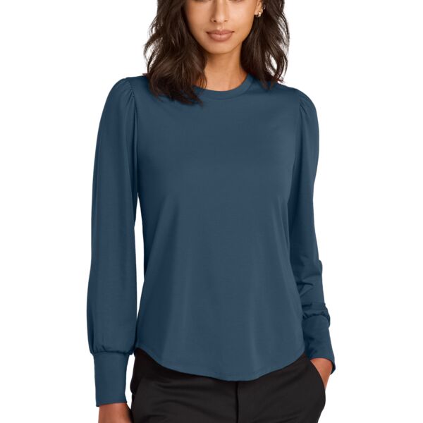 Mercer+Mettle Women's Stretch Jersey Long Sleeve Blouson Top MM1019 Women's Stretch Jersey Long Sleeve Blouson Top Thumbnail