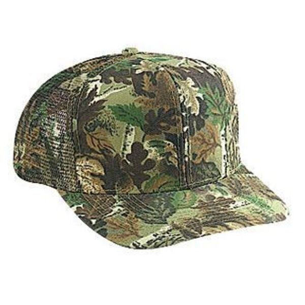 OTTO Cap OTTO CAP Camouflage 6 Panel Mid Profile Mesh Back Trucker Hat 45-052 OTTO CAP Camouflage 6 Panel Mid Profile Mesh Back Trucker Hat Thumbnail