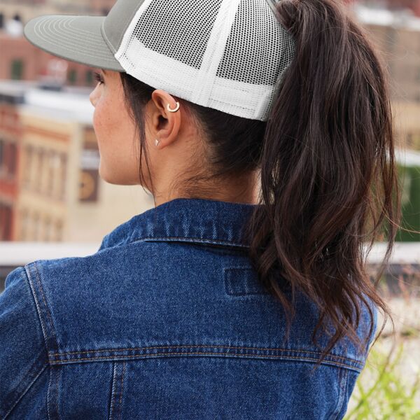 Port Authority Snapback Ponytail Trucker Cap LC401 Snapback Ponytail Trucker Cap Thumbnail