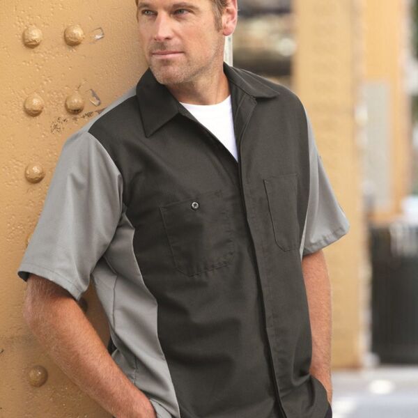 Red Kap Men's Short Sleeve Automotive Crew Shirt SY20 Men's Short Sleeve Automotive Crew Shirt Thumbnail