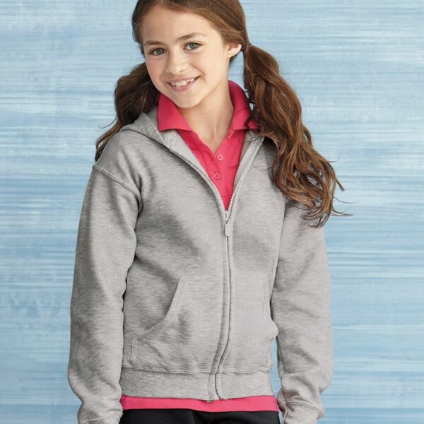 Gildan Youth Heavy Blendâ„¢ Full-Zip Hooded Sweatshirt 18600B Youth Heavy Blendâ„¢ Full-Zip Hooded Sweatshirt Thumbnail