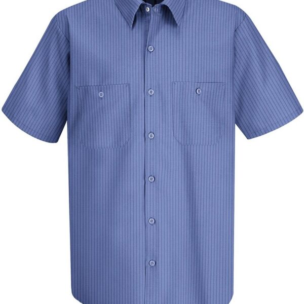 Red Kap Men's Industrial Stripe Short Sleeve Work Shirt SB22 Men's Industrial Stripe Short Sleeve Work Shirt Thumbnail