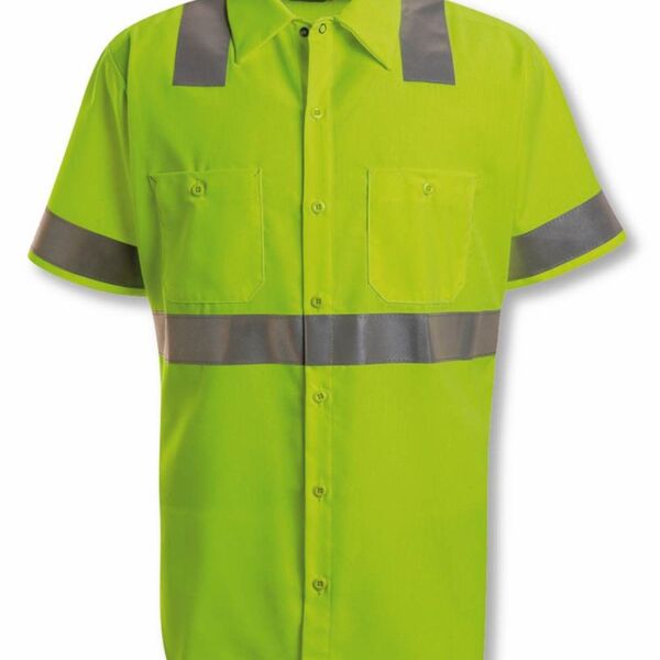 Red Kap Men's High Visibility Safety Short Sleeve Work Shirt SS24HV Men's High Visibility Safety Short Sleeve Work Shirt Thumbnail
