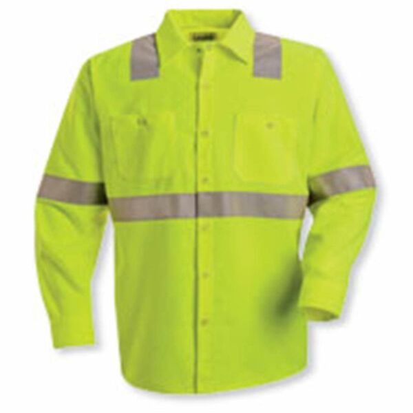 Red Kap Men's High Visibility Safety Long Sleeve Work Shirt SS14HV Men's High Visibility Safety Long Sleeve Work Shirt Thumbnail