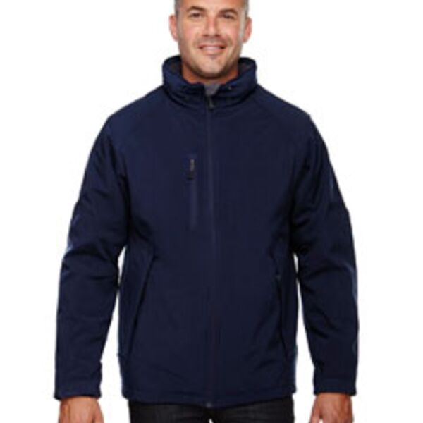 North End Men's Glacier Insulated Three-Layer Fleece Bonded Soft Shell Jacket with Detachable Hood 88159 Men's Glacier Insulated Three-Layer Fleece Bonded Soft Shell Jacket with Detachable Hood Thumbnail