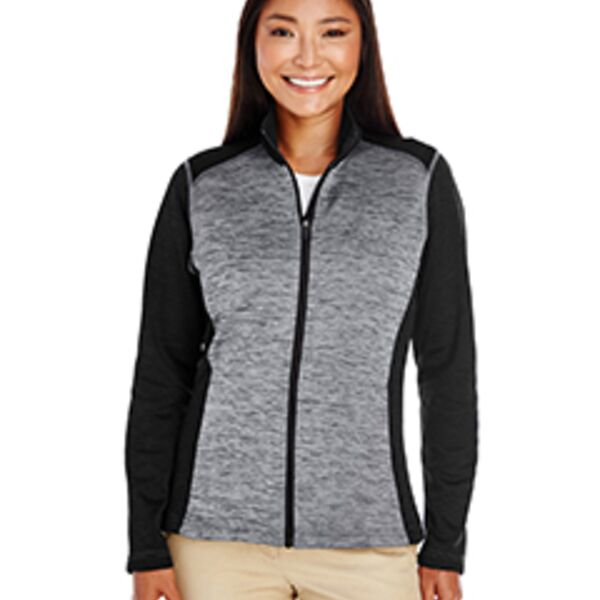 Devon & Jones Ladies' Newbury Colorblock Mélange Fleece Full-Zip DG796W Ladies' Newbury Colorblock Mélange Fleece Full-Zip Thumbnail