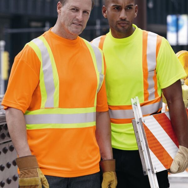 Kishigo Unisex Class 2 Flat Stitch Self-Fabric Panels T-Shirt 9120-9121 Unisex Class 2 Flat Stitch Self-Fabric Panels T-Shirt Thumbnail