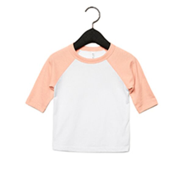 Bella + Canvas Toddler Three-Quarter Sleeve Baseball T-Shirt 3200T Toddler Three-Quarter Sleeve Baseball T-Shirt Thumbnail