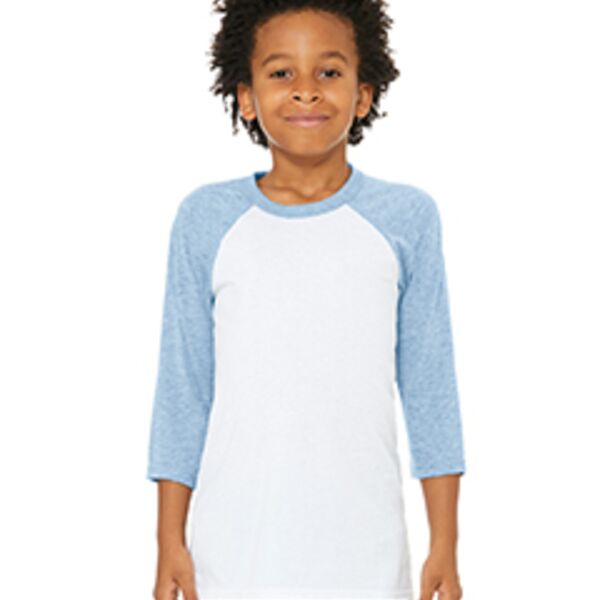 Bella + Canvas Youth Three-Quarter Sleeve Baseball T-Shirt 3200Y Youth Three-Quarter Sleeve Baseball T-Shirt Thumbnail