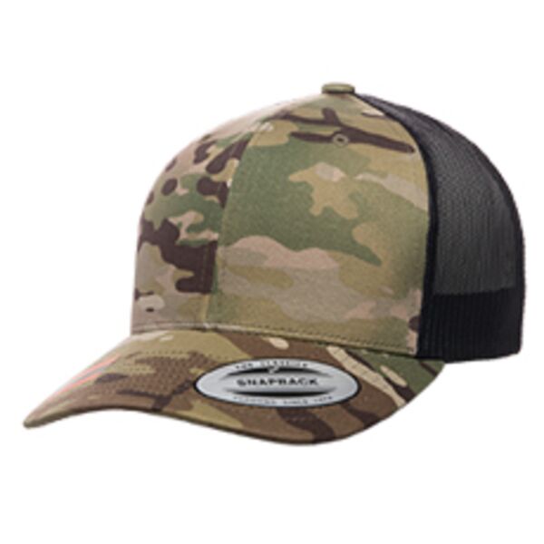 YP Classics Retro Trucker Multicam® Snapback Cap 6606MC Retro Trucker Multicam® Snapback Cap Thumbnail