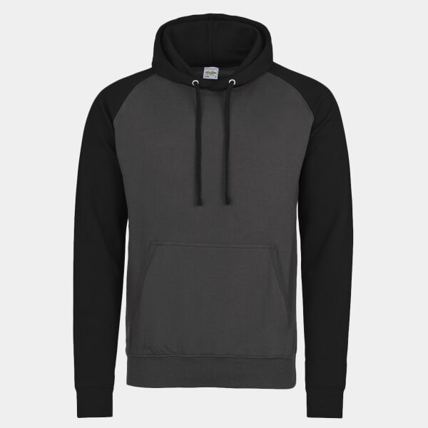 AWDis Just Hoods Adult Midweight Contrast Baseball Hooded Sweatshirt JHA009 Adult Midweight Contrast Baseball Hooded Sweatshirt Thumbnail