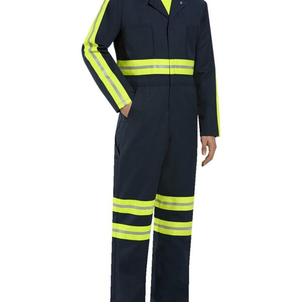 Red Kap Men's Tall Enhanced Visibility Action Back Coverall CT10ENT Men's Tall Enhanced Visibility Action Back Coverall Thumbnail