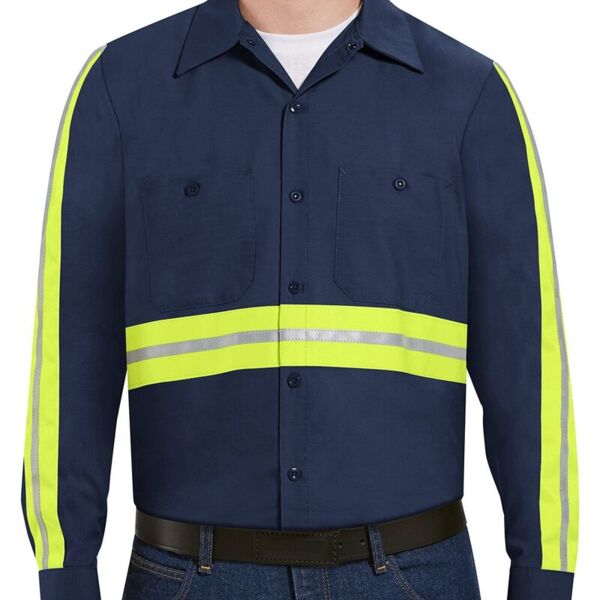 Red Kap Men's Tall Industrial Enhanced-Visibility Long Sleeve Work Shirt SP14ET Men's Tall Industrial Enhanced-Visibility Long Sleeve Work Shirt Thumbnail