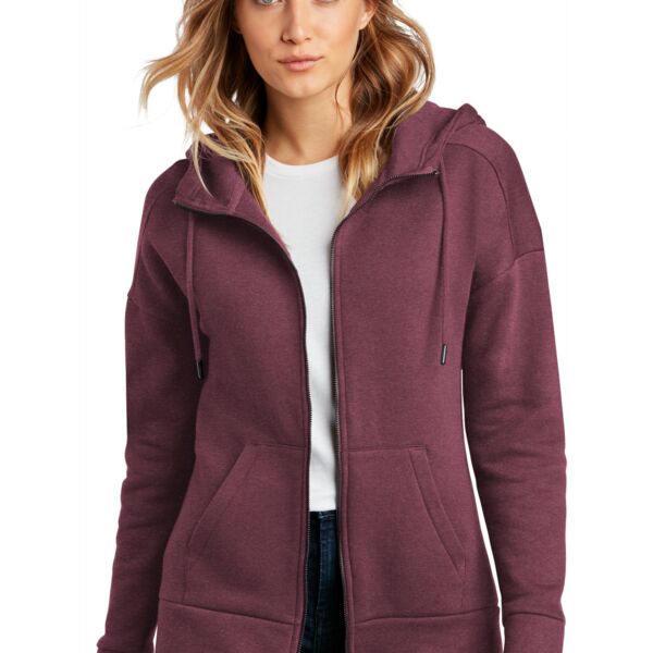 District Women's Perfect Weight ® Fleece Drop Shoulder Full Zip Hoodie DT1104 Women's Perfect Weight ® Fleece Drop Shoulder Full Zip Hoodie Thumbnail