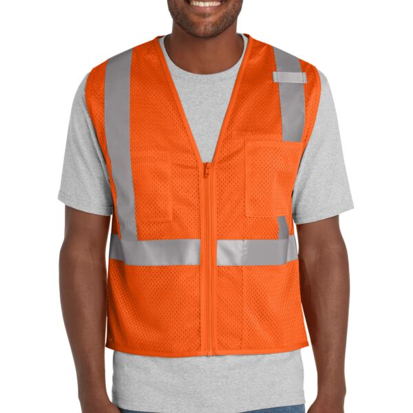 CornerStone Ansi 107 Class 2 Mesh Zippered Vest CSV102 Ansi 107 Class 2 Mesh Zippered Vest Thumbnail
