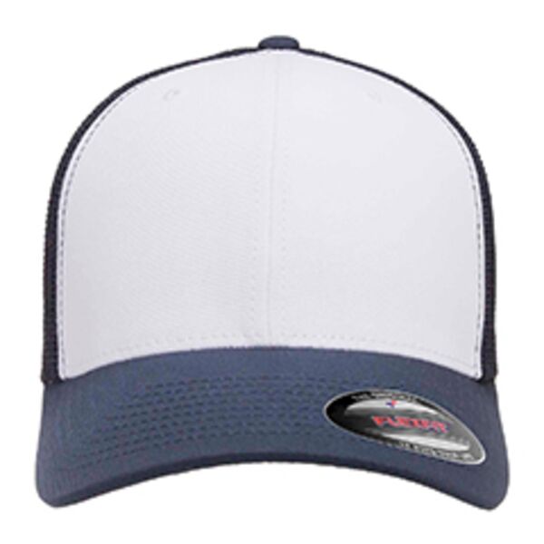YP Classics Adult Adjustable White-Front Panel Trucker Cap 6606W Adult Adjustable White-Front Panel Trucker Cap Thumbnail