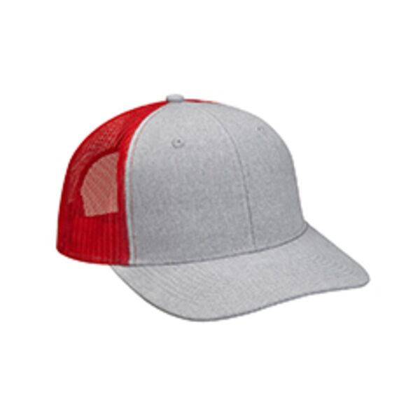 Adams Heather Woven/Soft Mesh Trucker Style Cap PV102 Heather Woven/Soft Mesh Trucker Style Cap Thumbnail