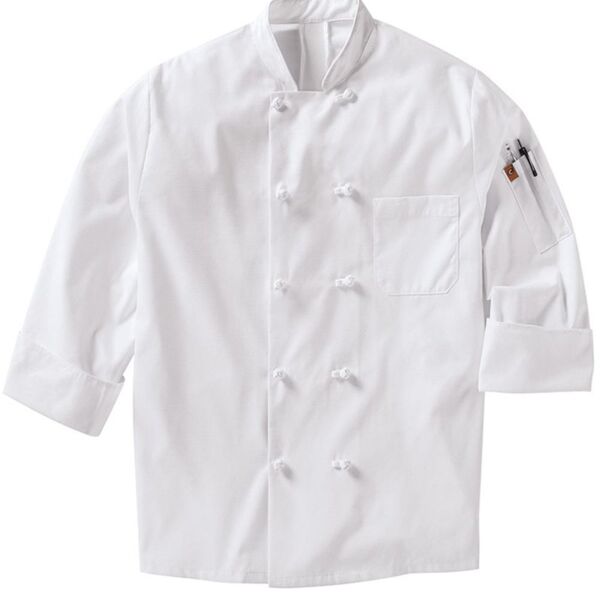 Chef Designs Mimixâ„¢ Ten Knot Button Chef Coat with OilBlok 044X Mimixâ„¢ Ten Knot Button Chef Coat with OilBlok Thumbnail