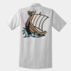 Short Sleeve Striped Industrial Work Shirt Thumbnail