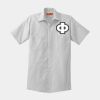 Short Sleeve Striped Industrial Work Shirt Thumbnail