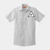 Short Sleeve Striped Industrial Work Shirt Thumbnail